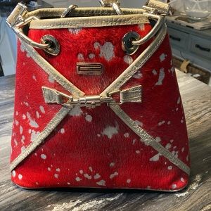 Swanky Red Calf Hair Bag